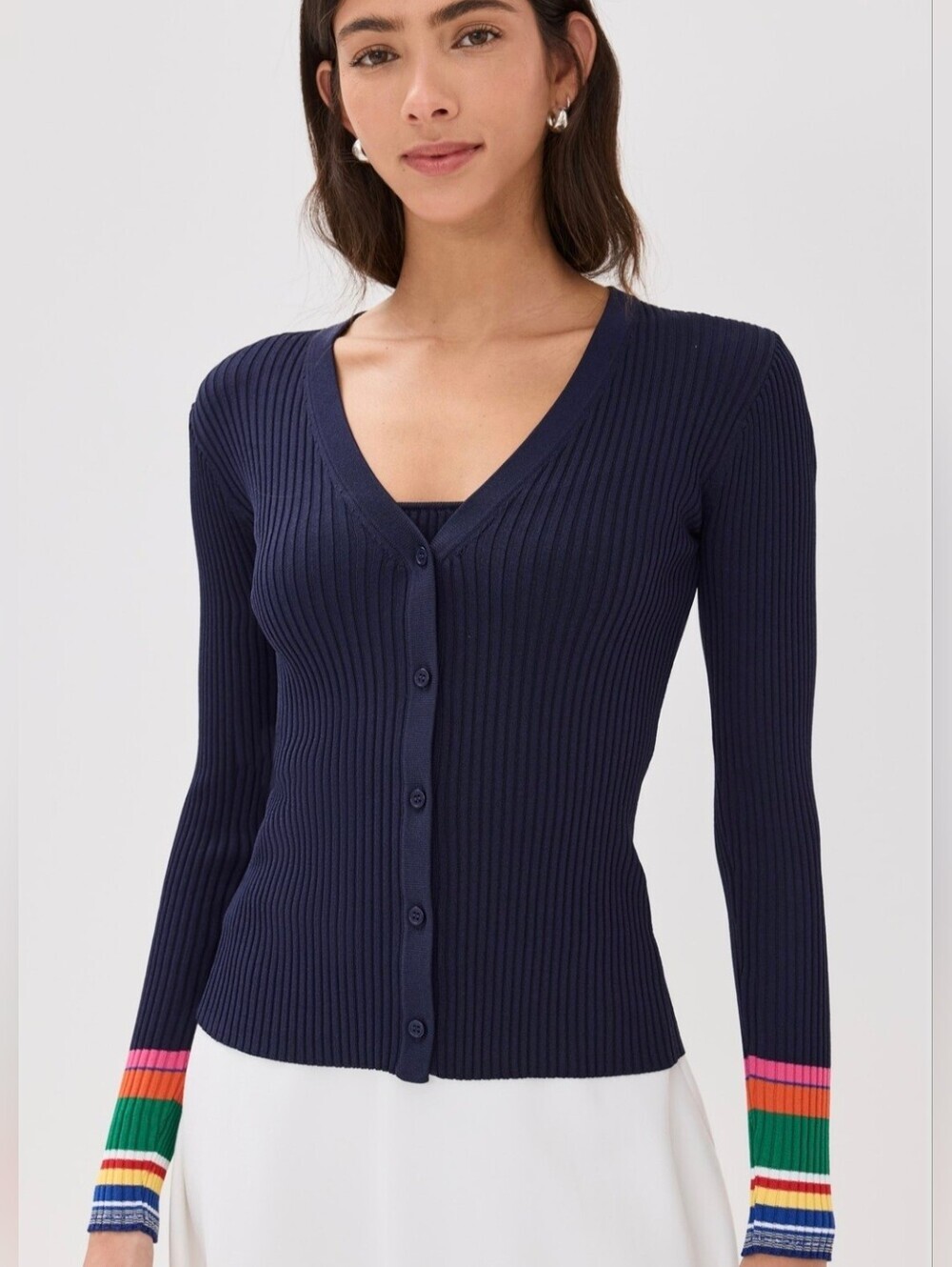 Staud Cargo Sweater - Navy Multi